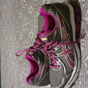 Asics GT 2170 Gray Purple Running Shoes Women's 9  T256N